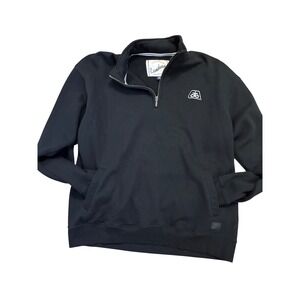 Landway Heritage Fleece Mens XL Quarter Zip Pullover Black Pioneer Seeds Logo